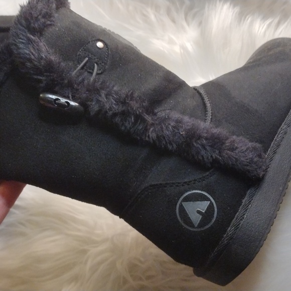 Airwalk sherpa lined suede booties black sz 6 1/2 - Picture 6 of 11